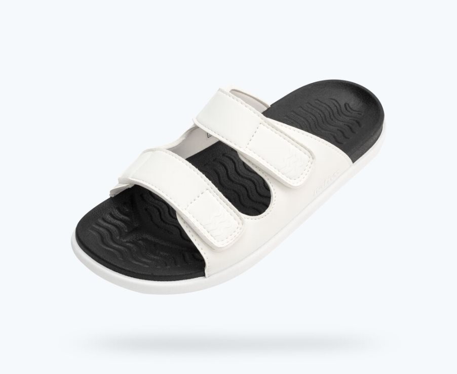 Native Frankie Sugarlite Sandalen Jungen Weiß Schwarz | IGQRO9C38