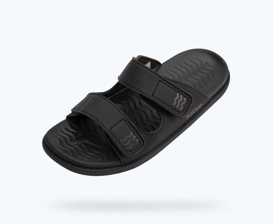 Native Frankie Sugarlite Sandalen Jungen Schwarz | RYUON837C