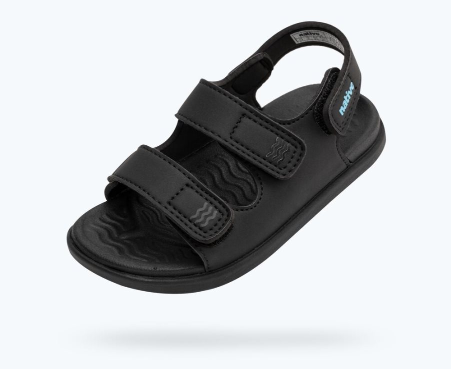 Native Frankie Sugarlite Sandalen Jungen Schwarz | UZQ3I8C43