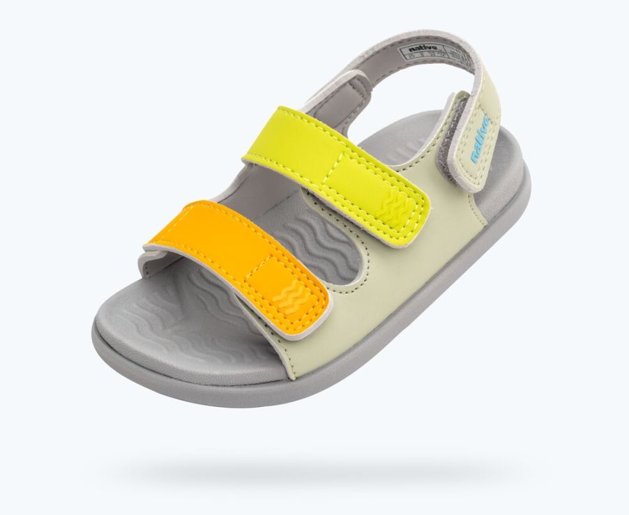 Native Frankie Sugarlite Sandalen Mädchen Mintfarben Gelb Orange | ADW3FC0F9