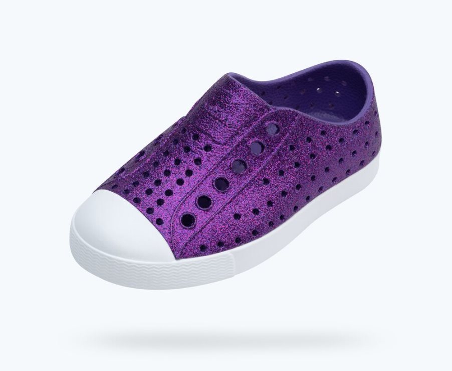 Native Jefferson Bling Schuhe Jungen Lila | CLOIAC102