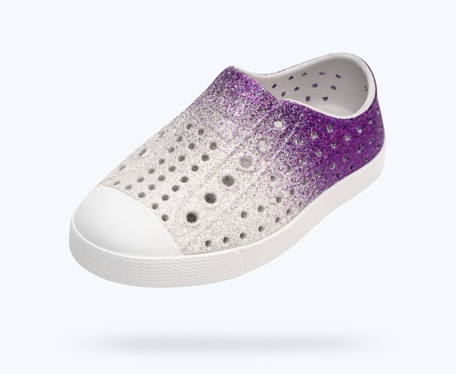 Native Jefferson Bling Schuhe Jungen Lila | XOIEG1287