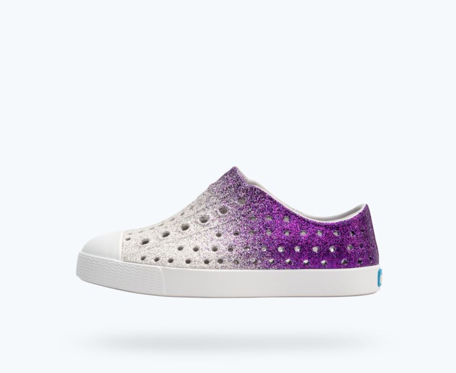 Native Jefferson Bling Schuhe Jungen Lila | XOIEG1287