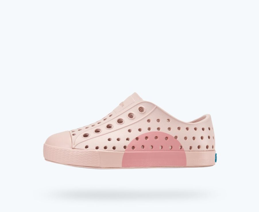 Native Jefferson Block Schuhe Mädchen Rosa | 1RNEO731F