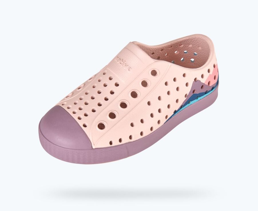 Native Jefferson Block Schuhe Mädchen Rosa | 32DIL32C9