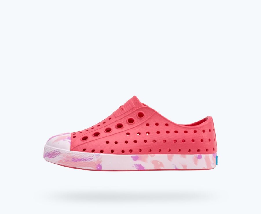 Native Jefferson Sugarlite Marbled Schuhe Jungen Rosa | XILYU93C0