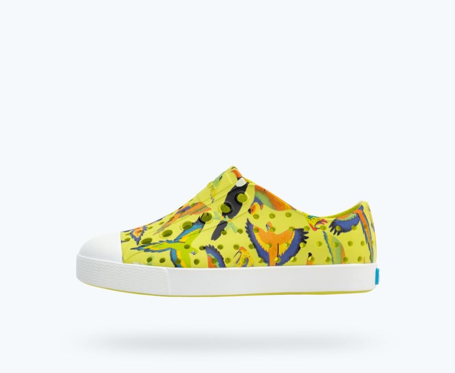 Native Jefferson Sugarlite Print Schuhe Mädchen Gelb | XZJMU417F