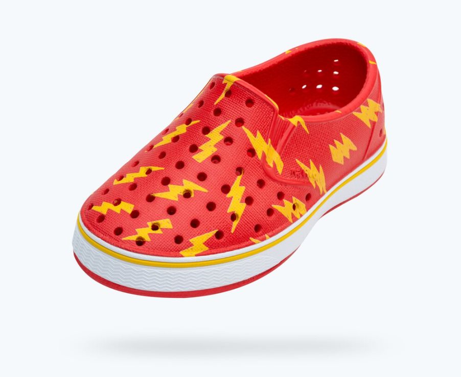 Native Miles Sugarlite Print Mokassins Jungen Rot Gelb | OET237C32