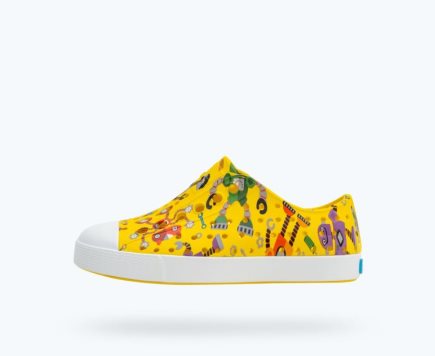 Native Jefferson Sugarlite Print Schuhe Mädchen Gelb | W3E2H0193